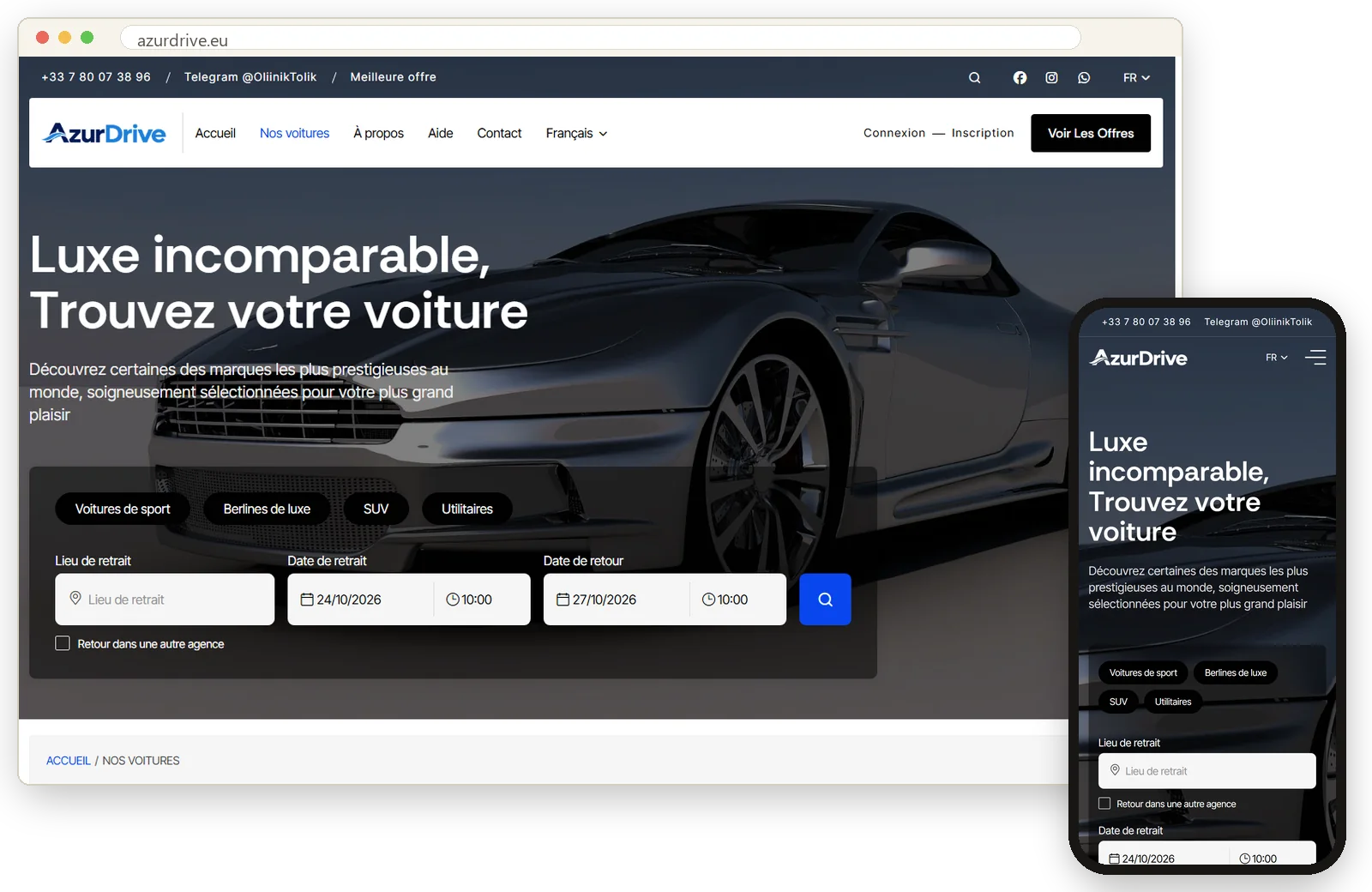 Location de voitures sur la Côte d’Azur: azurdrive.eu