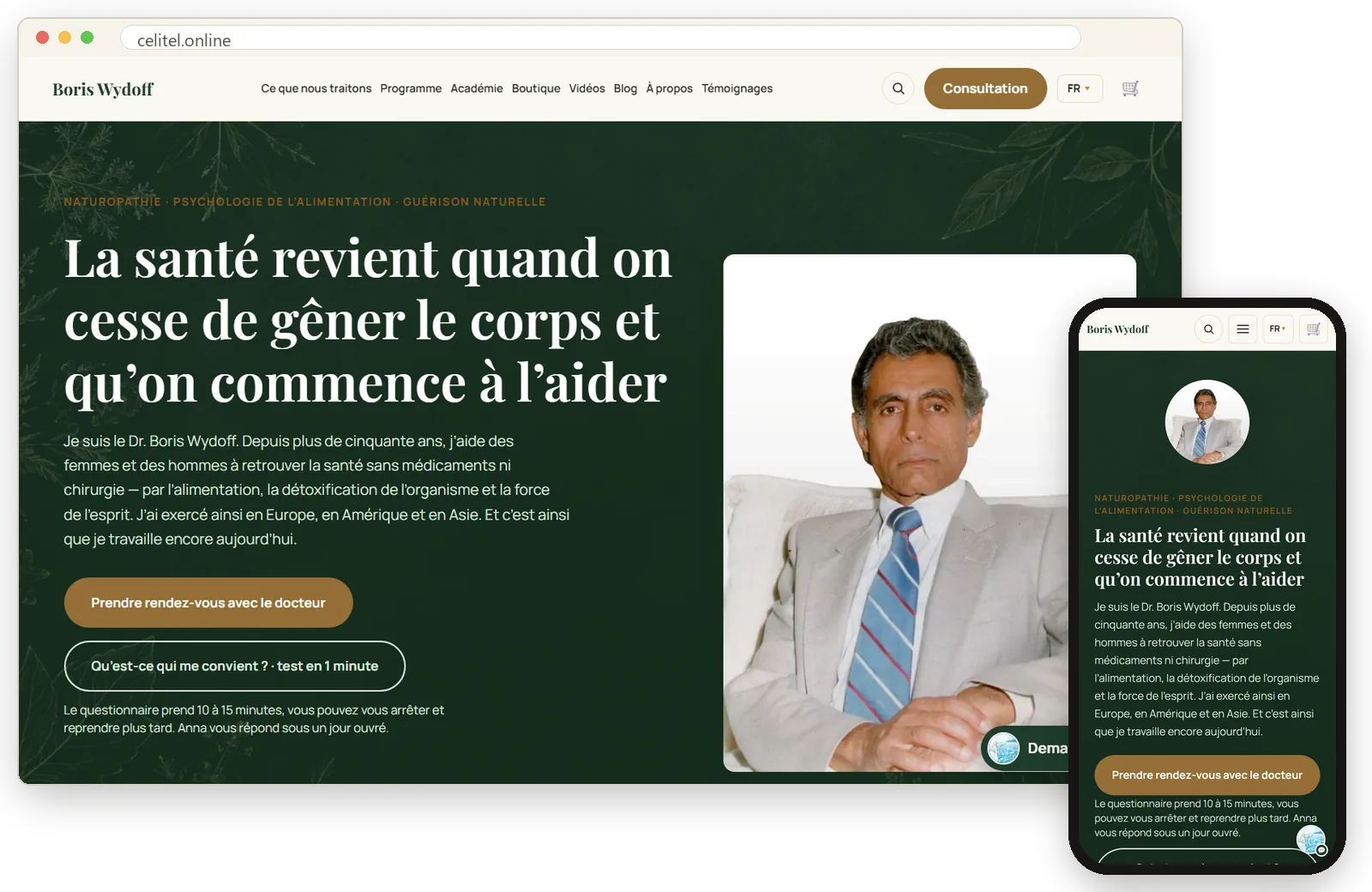 Le site d’un médecin et auteur: celitel.online
