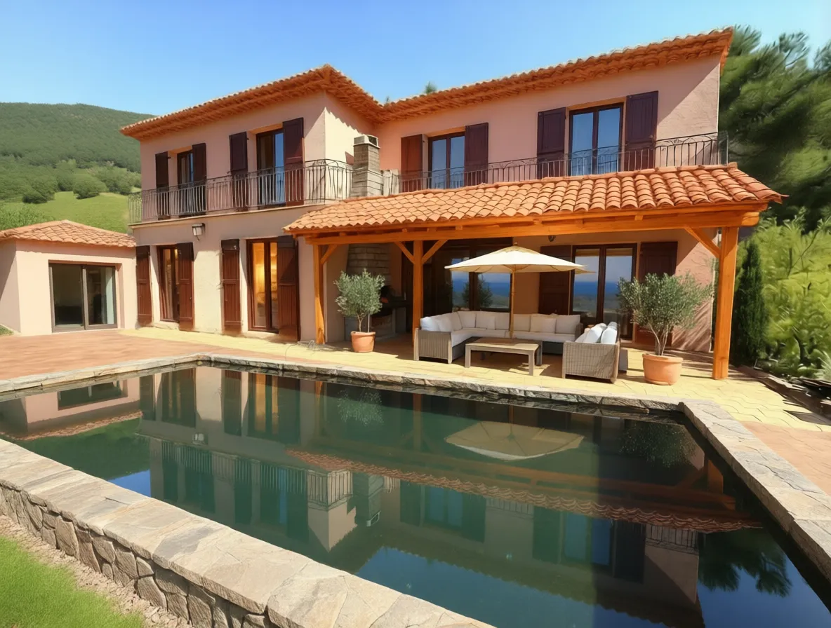 Natural-stone mirror pool